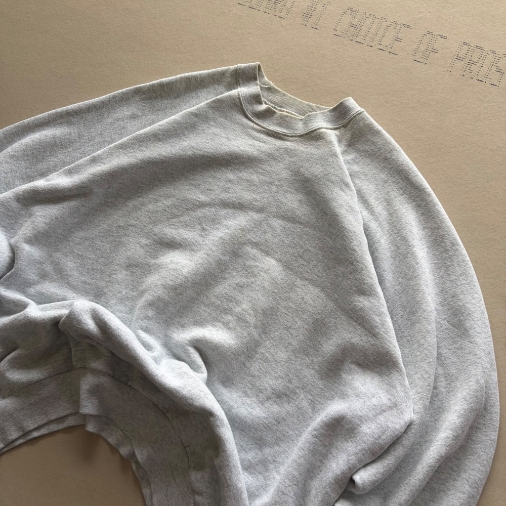 Vintage 90s Fruit of the Loom Sweatshirt Heather Grey